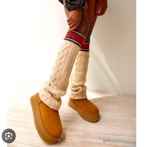 UGG Sweater Letter Boots. Sz 9